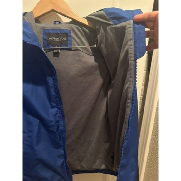 NWOT London Fog Boys Blue Windbreaker Style Hooded Jacket Size 8 - Picture 10 of 10